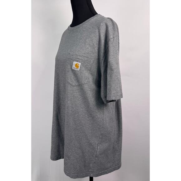 Carhartt Work In Progress Gray Pocket T-Shirt Size Large 100% Cotton - Picture 3 of 9